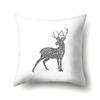 Polyester Pillowcase Automobile Decoration Home Printed Deer Pillowcase Waist Cushion Cover Car Cushion Head Cushion Cover