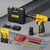 Deli Rechargeable Electric Drill & Screwdriver with Lithium Battery - Impact Power Tool for Household Use