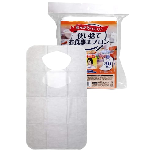 Strix Design Disposable White Aprons, 30-Count, 43 x 75cm, Non-Woven Fabric, Suitable for Adults and Children, Suitable for Nursing Care, Dining Out,