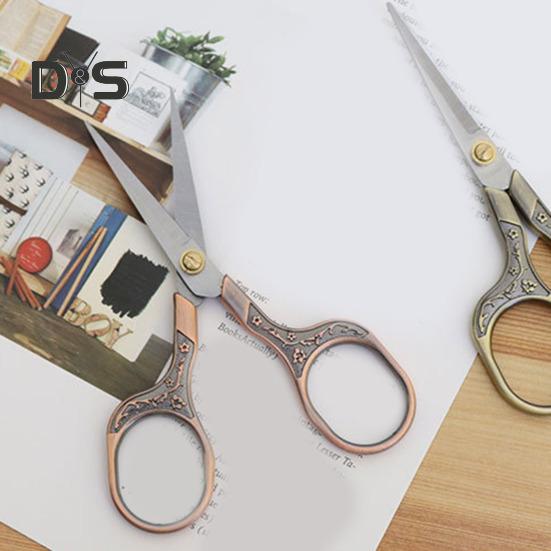 Vintage Chinese Style Sewing Scissors Heavy Duty Stainless Steel Sharp Blade Multipurpose Tailor Scissors DIY Embroidery Arts Crafts Crochet Yarn