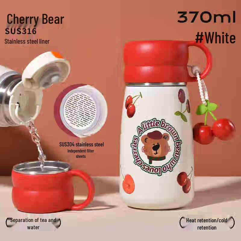 Dillerbell D9224 Cherry Lid Portable Insulated Mug