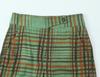 European American Plaid Draping Blazer with Three-Quarter Bell Bottom Pants
