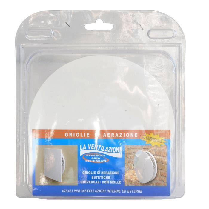 La ventilazione le futur125 x grille daération esthétique plastique avec ressorts, blanc, diamètre: 170 mm -