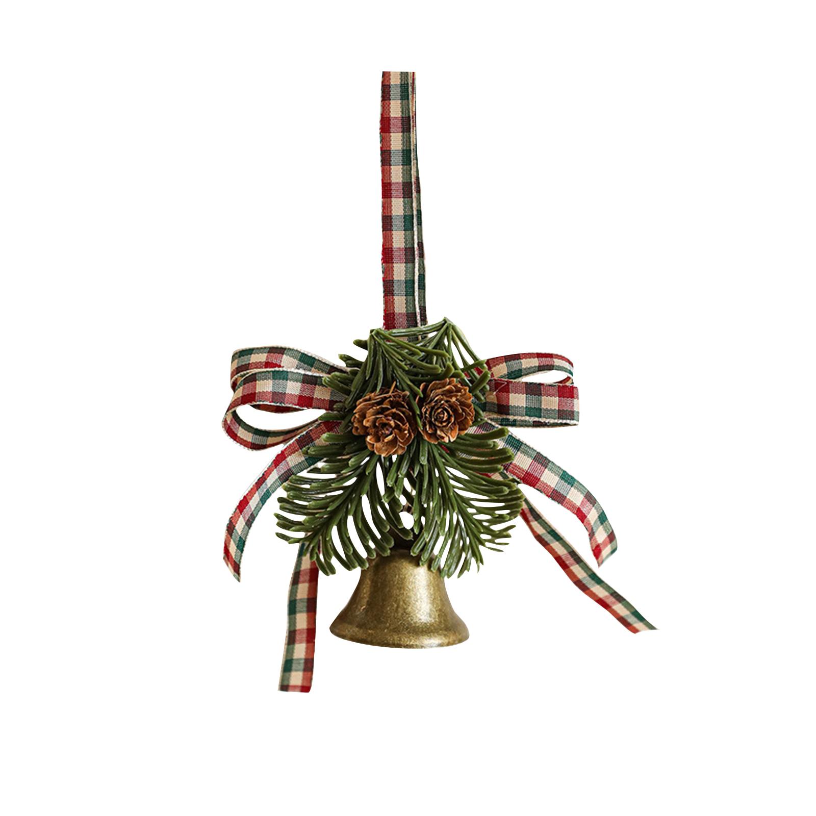

Christmas Bell Pendant Christmas Bell With Bow Wall Hanging Decoration One Size