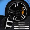 4pcs Metal Car Wheel Hub Decoration Stickers For Renault Megane 1 Scenic Logan Laguna Espace Symbol Clio 4 RS Dacia ZOE Koleos HH41