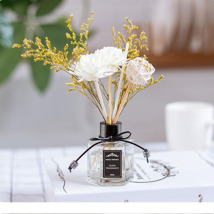 

50 мл привлекательный флакон-диффузор долговечный привлекательный освежитель воздуха ароматерапия Jasmine белый