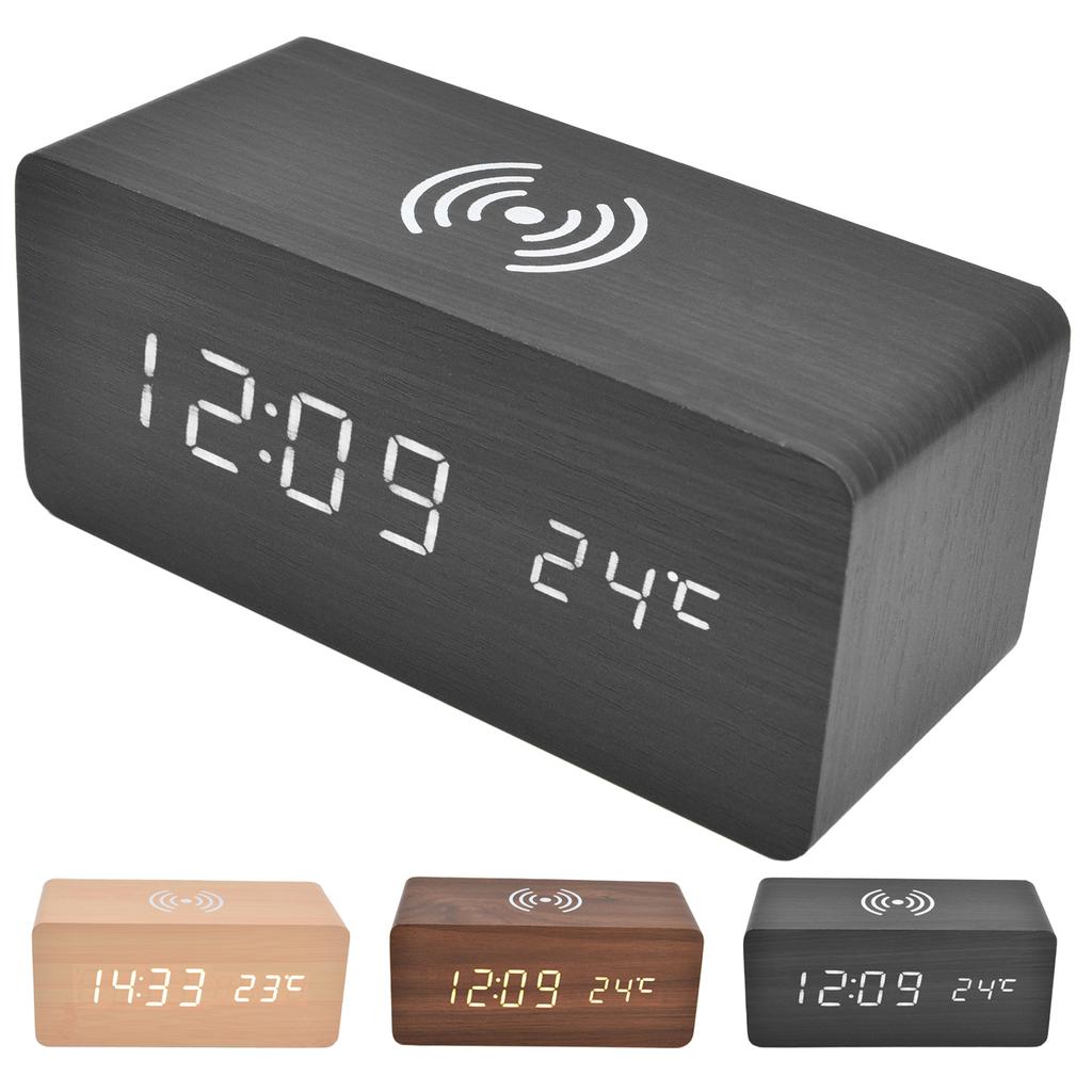 Digital Alarm Clock Safe Stable Brightness Automatic Switching Automatic Temperature Detection Alarm Clock for for Home