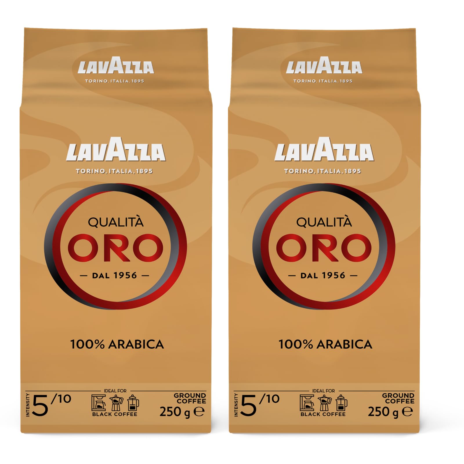 

LAVAZZA Qualita Oro Молотый кофе, 500г (250 г х 2), для обычного кофе, капельной фильтрации и эспрессо