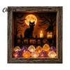 Festive Party Supplies Halloween Lighted Frame Ornaments, Light Up Shadow Box, Warm Cute Decor Atmosphere LED Lights for Home Living Room Bedroom