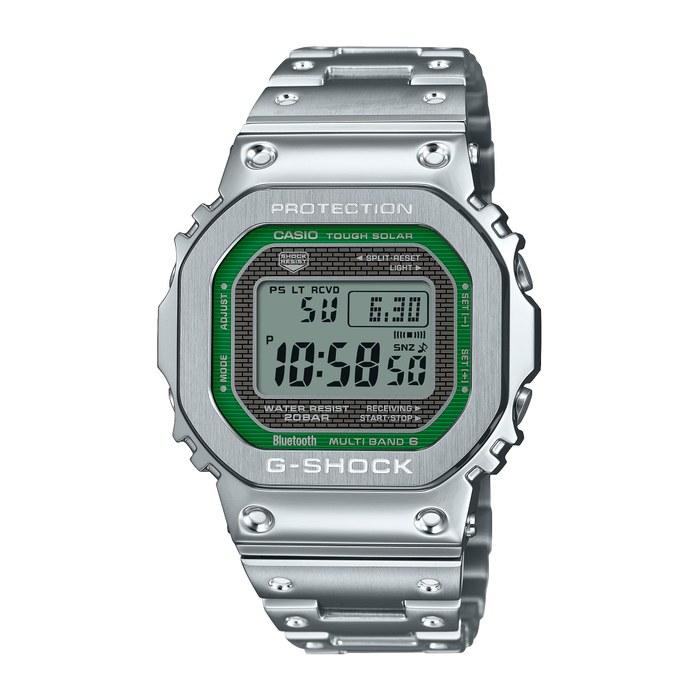 [Casio] G-Shock GMW-B5000D-3JF Watch, Full Metal, Bluetooth, Radio Solar, Men's, Silver/Green