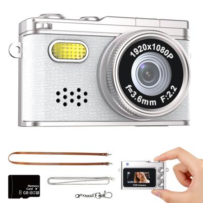 Miniature Retro Digital Keychain 8GB Card Japanese Instruction Manual Camera, 1080P, 0.96-inch Screen, Portable, Set, Beginner-Friendly, Included,