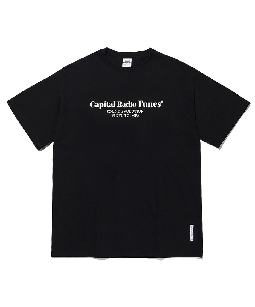 CAPITAL RADIO TUNES Typo Short-Sleeve T-Shirt Black