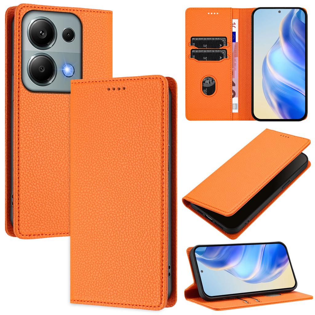 AZNS A2 for Xiaomi Redmi Turbo 5 Max 5G Leather Case with Wrist Strap RFID Blocking Wallet Stand