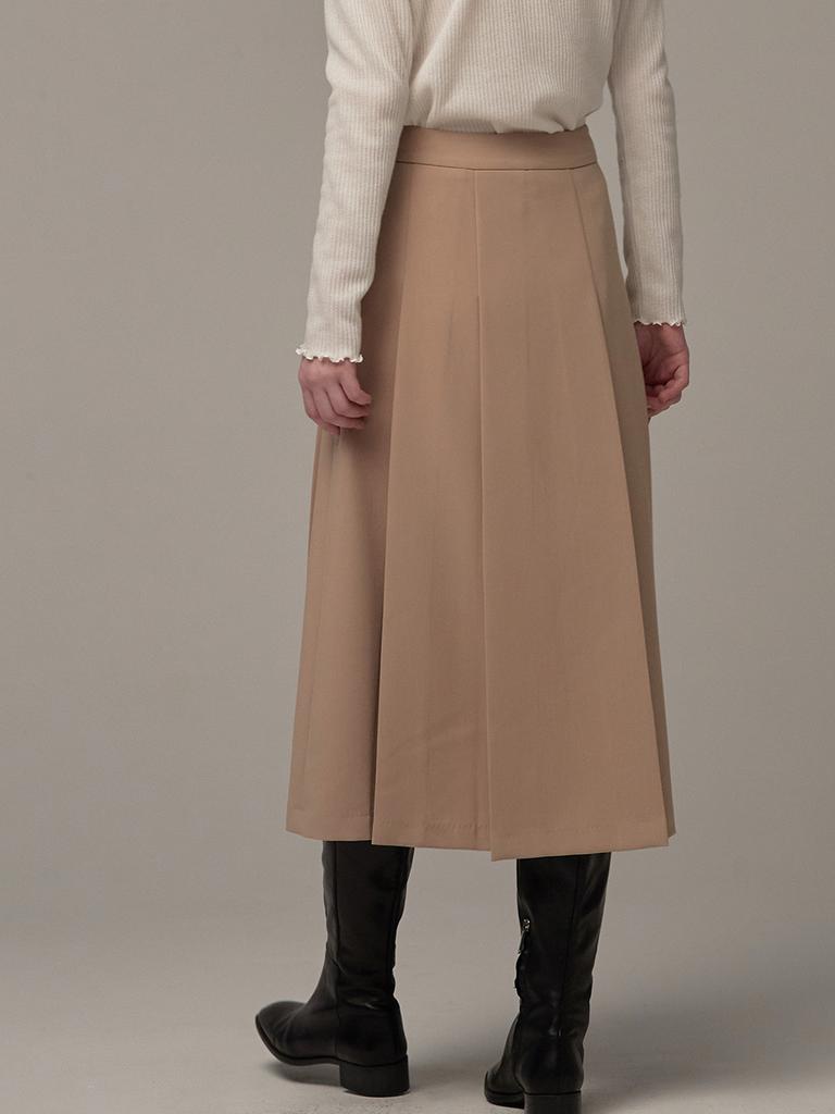 BEMUSE MANSION Kate Pleated Skirt - Beige