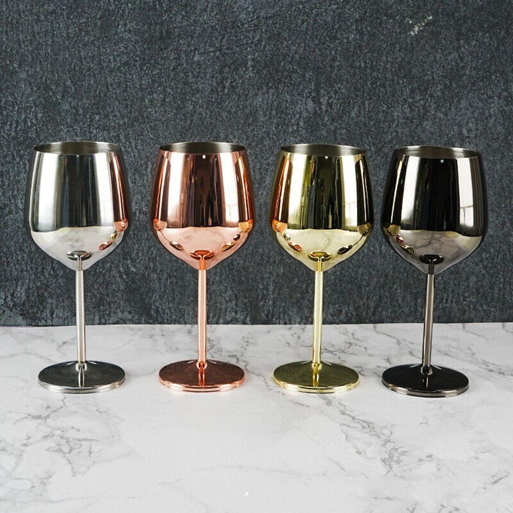 Metal Champagne Cup Stainless Steel Red Wine Goblet European Style Bar Cocktail Cup