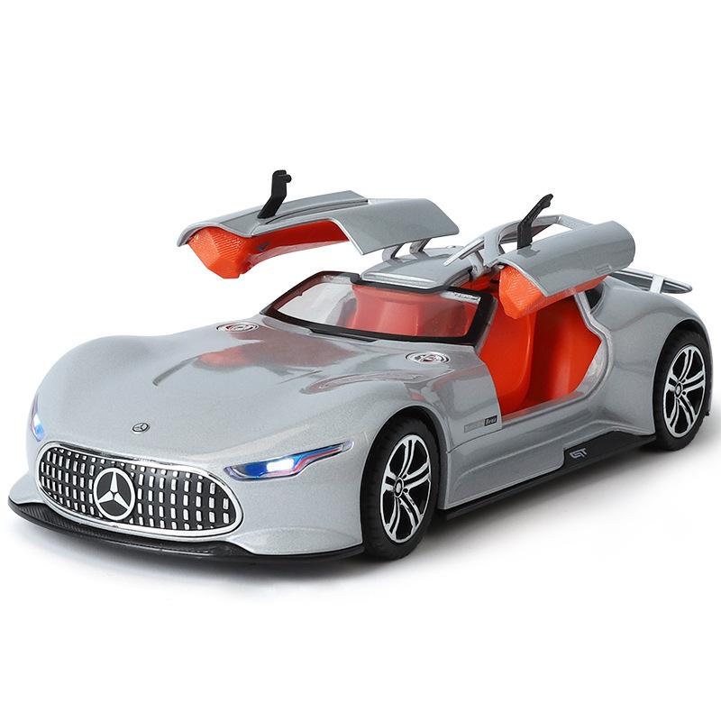 1/24 Benzs Vision GT Alloy Concept Sports Car Model Diecast Metal Racing Car Vehicles Model Simulation Sound Light Kids Toy Gift