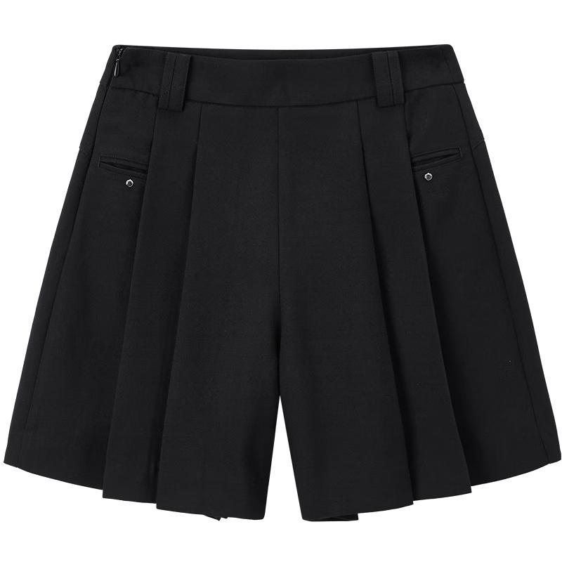 

Женские плиссированные шорты А-силуэта с широкими штанинами PEACEBIRD S