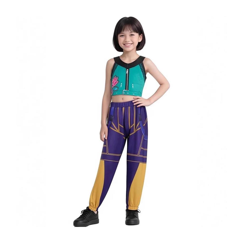 Movie K-Pop Children Mira Rumi Zoey Demon Hunters Cosplay Costume for Girl Halloween Party Stage Pattern Role Play Clothes