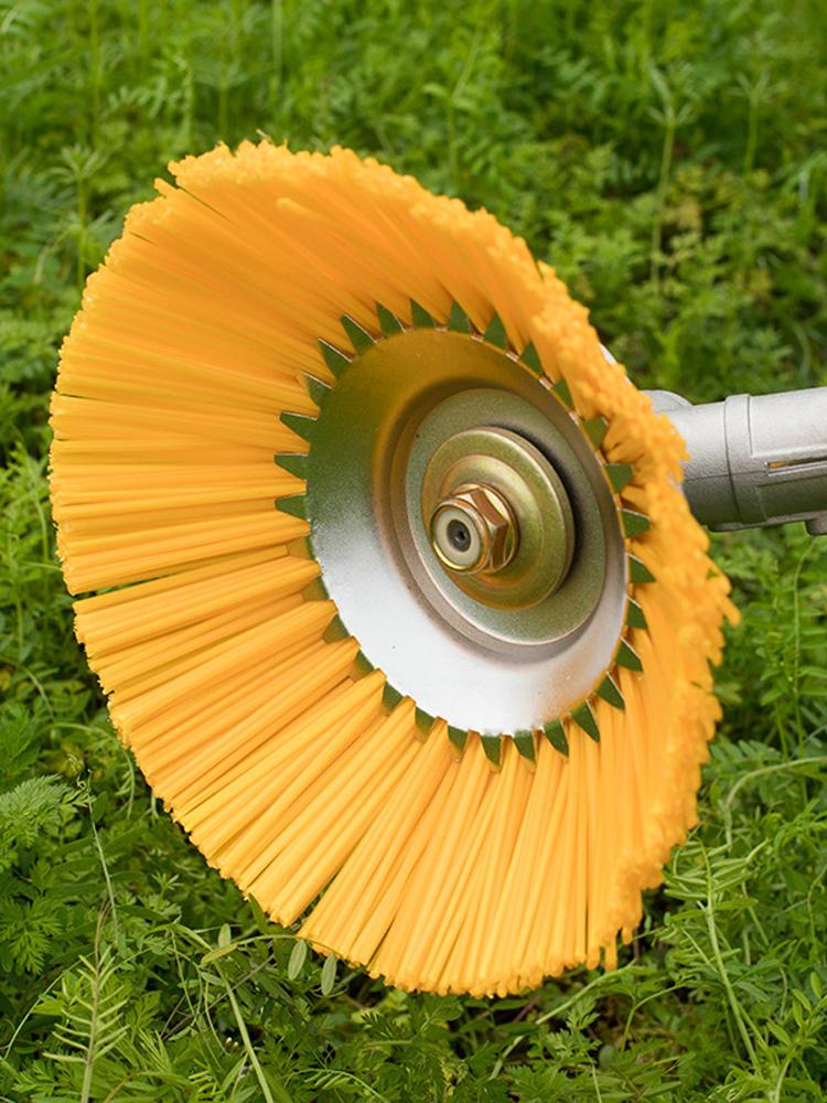 Testa Tagliabordi 8 Pollici Testa Decespugliatore Universale per Tosaerba Ruota in Filo di Nylon Spazzola Rotante per Erbacce per Giardino Tosaerba