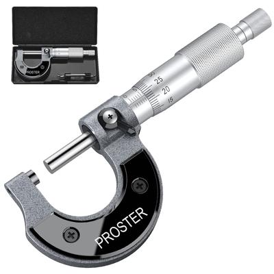 Proster Digital Micrometer, 0-25mm, 0.01mm, Outside Micrometer, Microgauge, Thickness Measuring Instrument, with Case