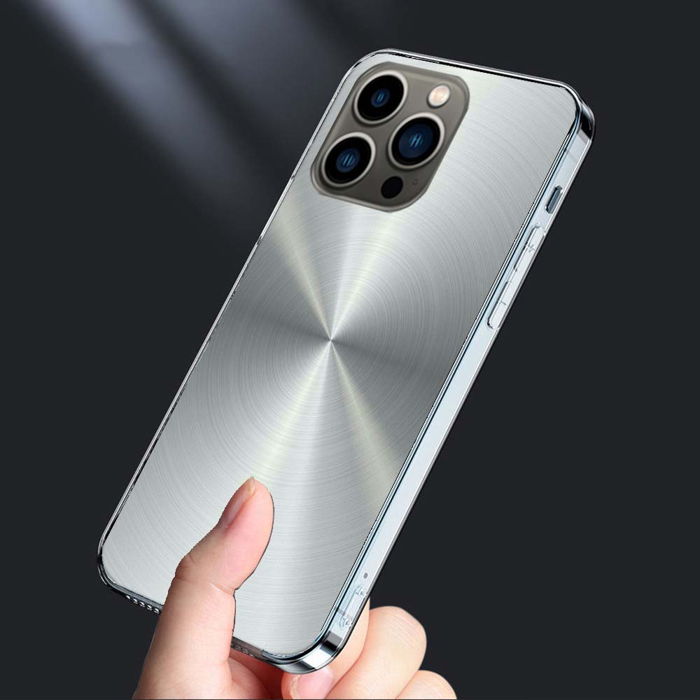 

Чехол для телефона со стальным принтом и текстурой шлифованного металла Для Iphone 16E 15 Pro 14 Plus 17E 16 17 Pro Max Air 11 12 13 Mini Ударопрочный колпачок iPhone 15 Pro