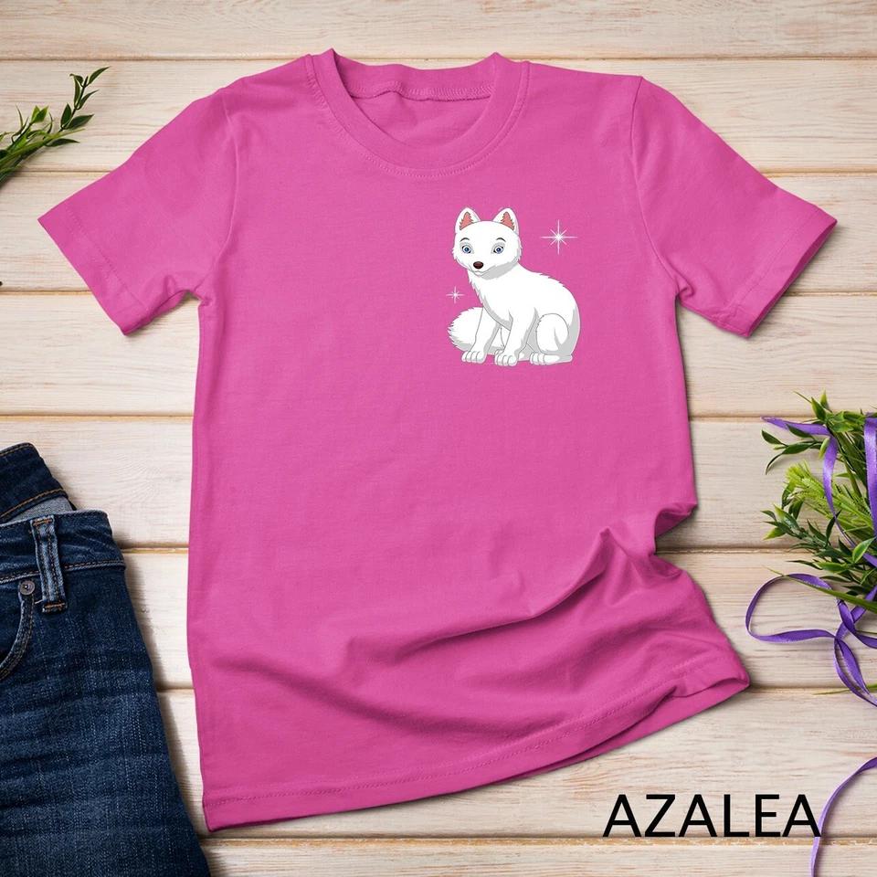 Pocket Just A Girl Who Loves Arctic Foxes I Kids Girl Fox T-Shirt Unisex T-shirt 2 4XL