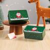 1Pc Christmas Square Tinplate Can Candy Box Gift Storage Box Biscuit Can Metal Can Home Storage Box Xmas Candy Cans Kids Gift