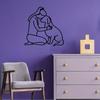 Metal Dog and Woman Portrait Wall Art 15.75 Inch Home Decor Easy Hanging Living Room Bedroom