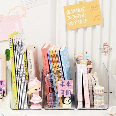Tragbarer Acryl-Buchständer Transparent Frei kombinierbar Buchstützen U-förmiges Bücherregal Home Office