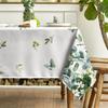 Rectangular Horaldaily Spring Summer Tablecloth Eucalyptus Floral Table Cover for Party Picnic Dinner Decor