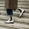 Clarks Classic Retro British Style Short Chelsea Boots Women boots White 261747114