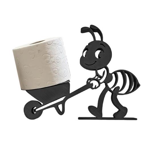 Roll Holder with Ant Design Decorative Toilet Paper Holder Lightweight PLA Paper Dispenser for Bathroom Accessory