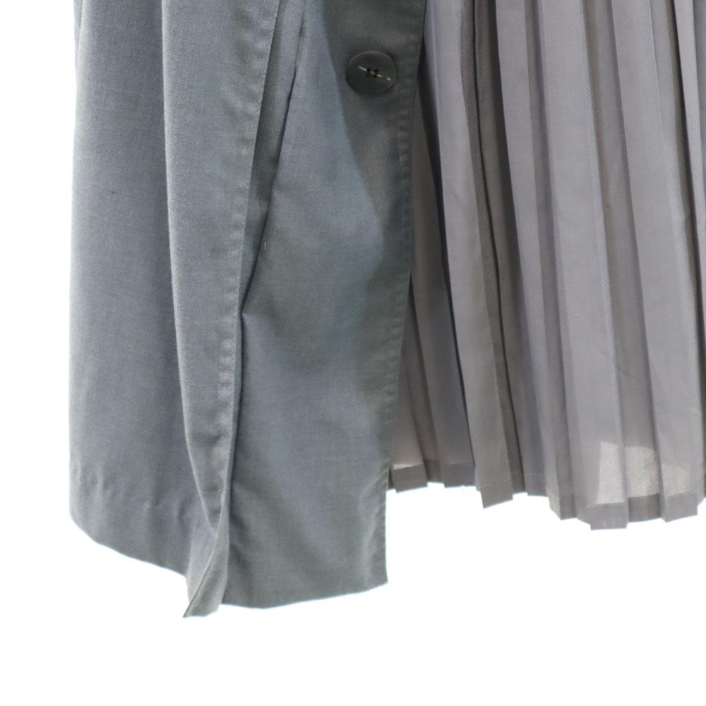 AMERI UNDRESSED Trenčkot s dlouhým rukávem, plisováním na zádech a páskem Šedý Dámský Použitý