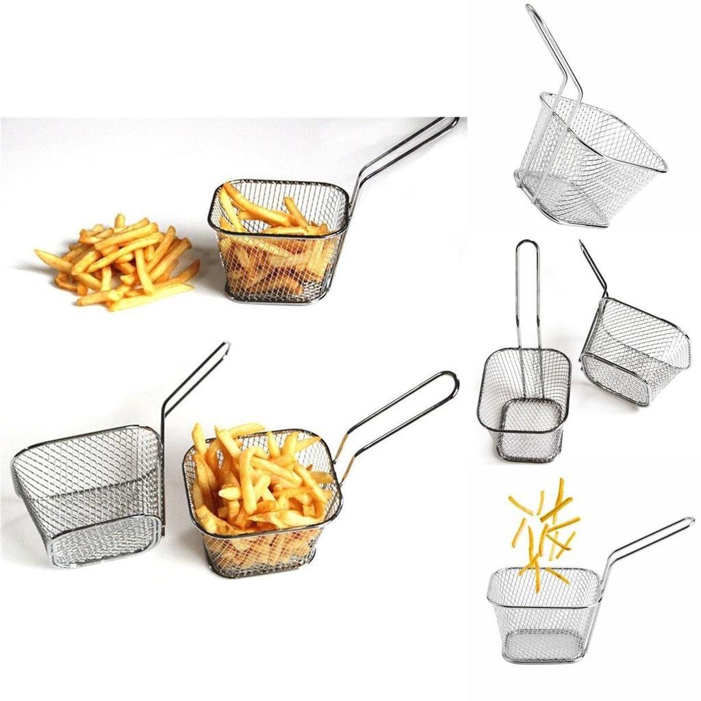 Rectangular French Fries Basket Durable Non-toxic Rust-proof Kitchen Tool For Fried Foods