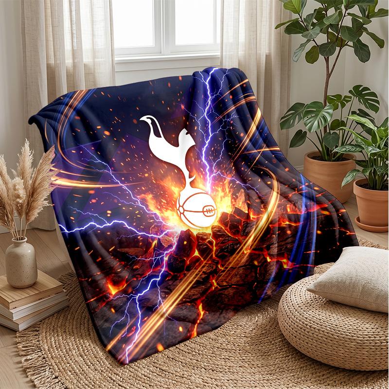 Tottenham Hotspur Theme Blanket Soft Flannel Blanket Plush Throw Blanket Cozy Sofa Bed Blanket for Home Decor