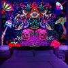 Psychedelic Skull Tapestry Bohemian Wall Hanging Fabric Print for Boho Living Room Party Decorations Room Decor Gift
