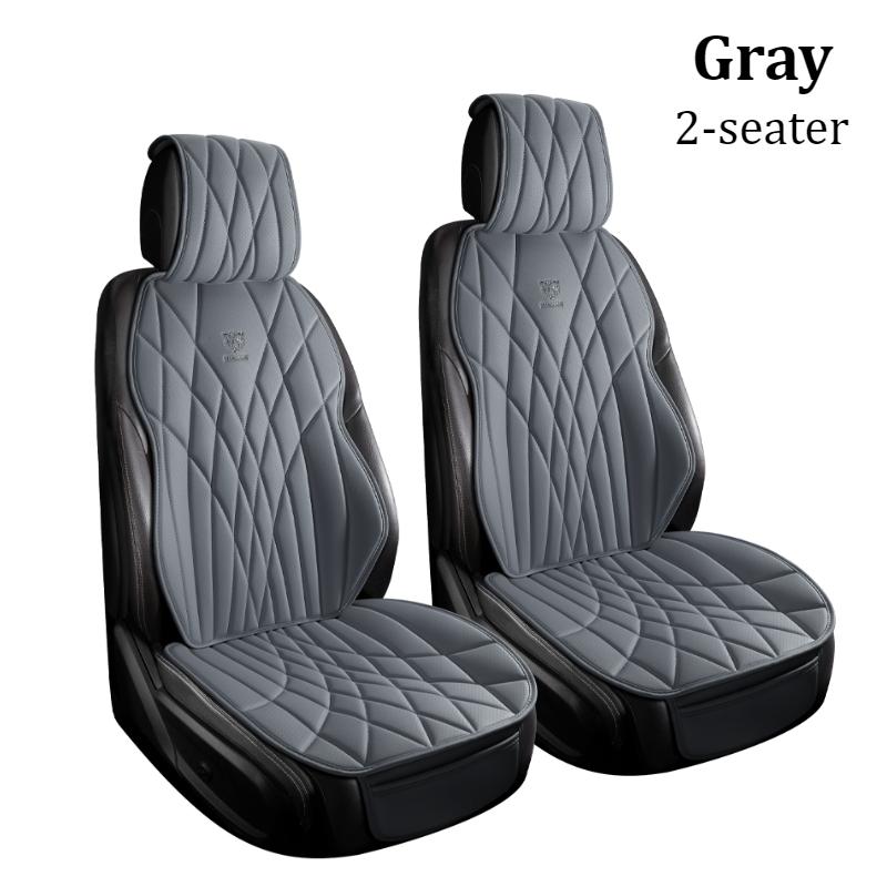 2 Seater Premium Perforated PU Leather Car Seat Covers 3D Stitching Soft Comfortable Breathable with Storage Pockets