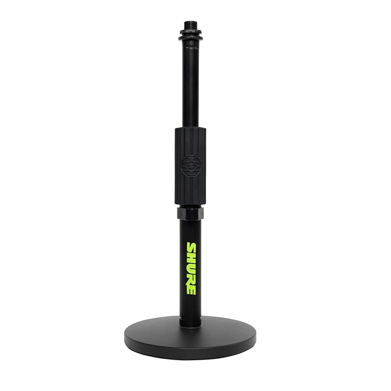 

Shure by Gator tabletop microphone stand Straight type Vibration absorbing 6 round base SH-DESKTOP1 []