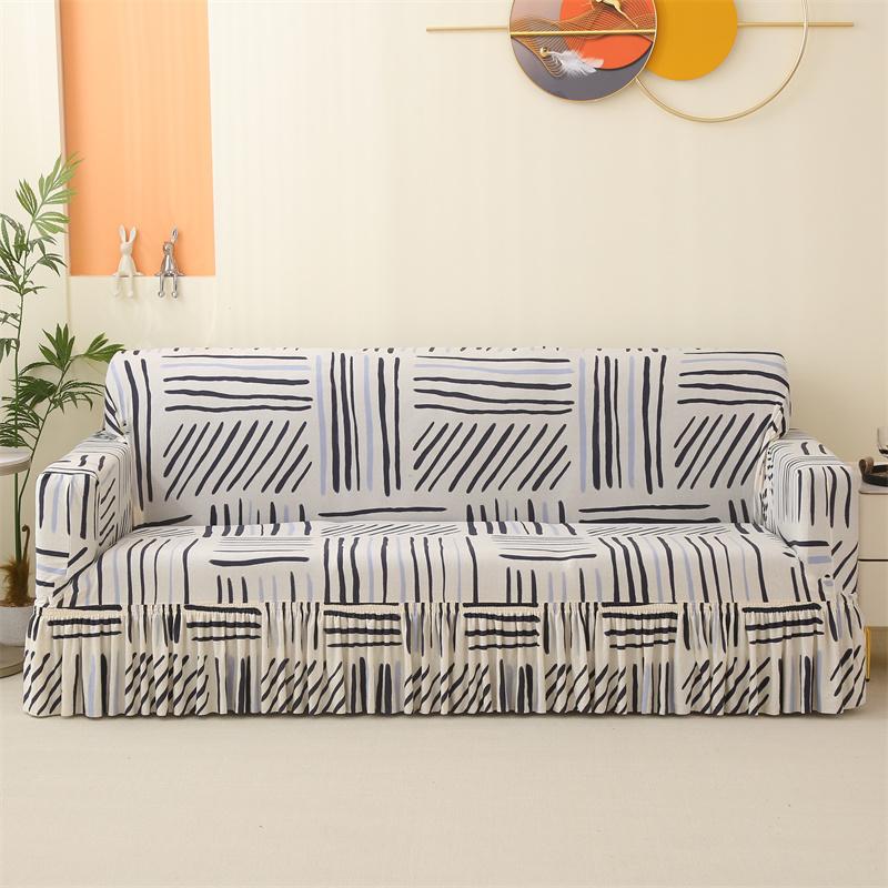 all-inclusive sofa Couch Cover with Skirt Durable Washable High Elastic Stretchable Easy Fit Universal Furniture Protector
