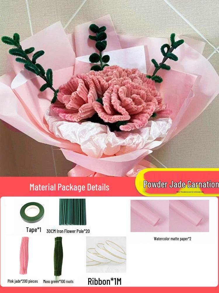 Popular Twistable Chenille Stems for DIY Tulip Bouquet - Handmade Flower Material Set