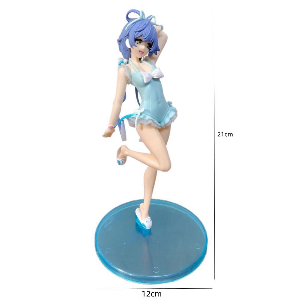 Hatsune Miku Anime Figure Pink Dress Sitting Posture PVC Model Action Toys Cherry Pink Cherry Blossom Decoration Collect Gifts