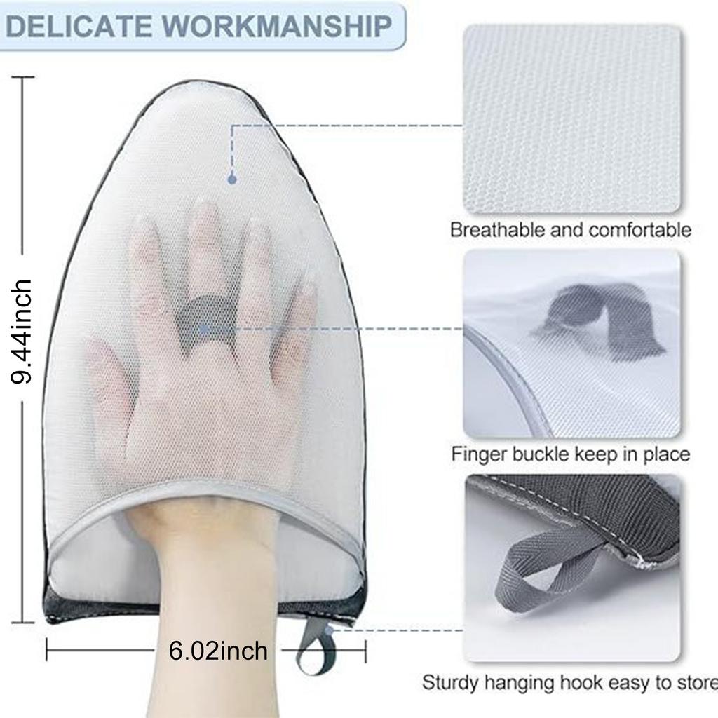 3-Pack Garment Steamer Mitt Heat Steam Iron Gloves Anti-Scald Protector for Handheld Steamer