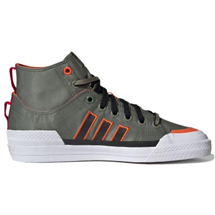 Adidas Originals Nizza Hi Dl Fabric Casual Durable High-Top Skate Shoes Unisex Sneakers Green White GZ2655