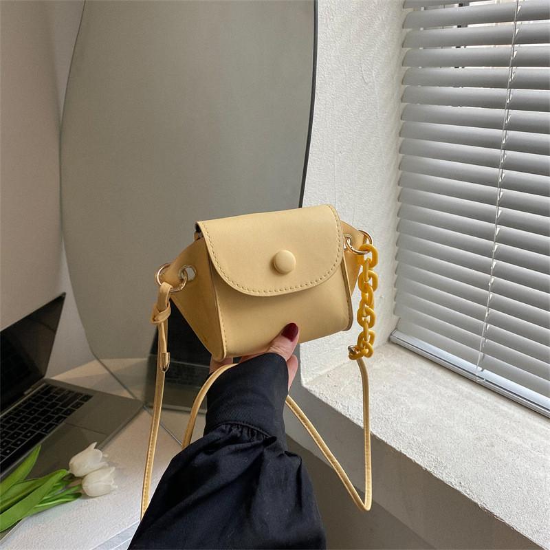 Mini Shoulder Bag Women's 2022 New Fashion Solid Color Simple Crossbody Bag Urban Minimalist Style