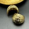 Medieval Vintage Internet Celebrity Silver Needle Electroplating Real Gold Brushed Snail Earrings Exquisite Unique Geometry