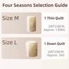 Large Capacity Cylinder Quilt Storage Bag Striped Pattern Compressible Bedding Organizer  Wardrobe