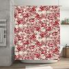 VINTAGE STYLE BATHROOM SHOWER CURTAIN WITH FLOWER PRINT Upgrade Your Bathroom Décor Today