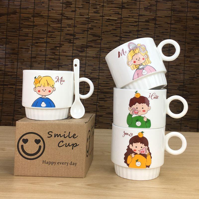 Cană Practică Suvenir Desen Animat Cană de Cafea Ceramică Activitate Cadou Mic Cană de Apă Publicitate