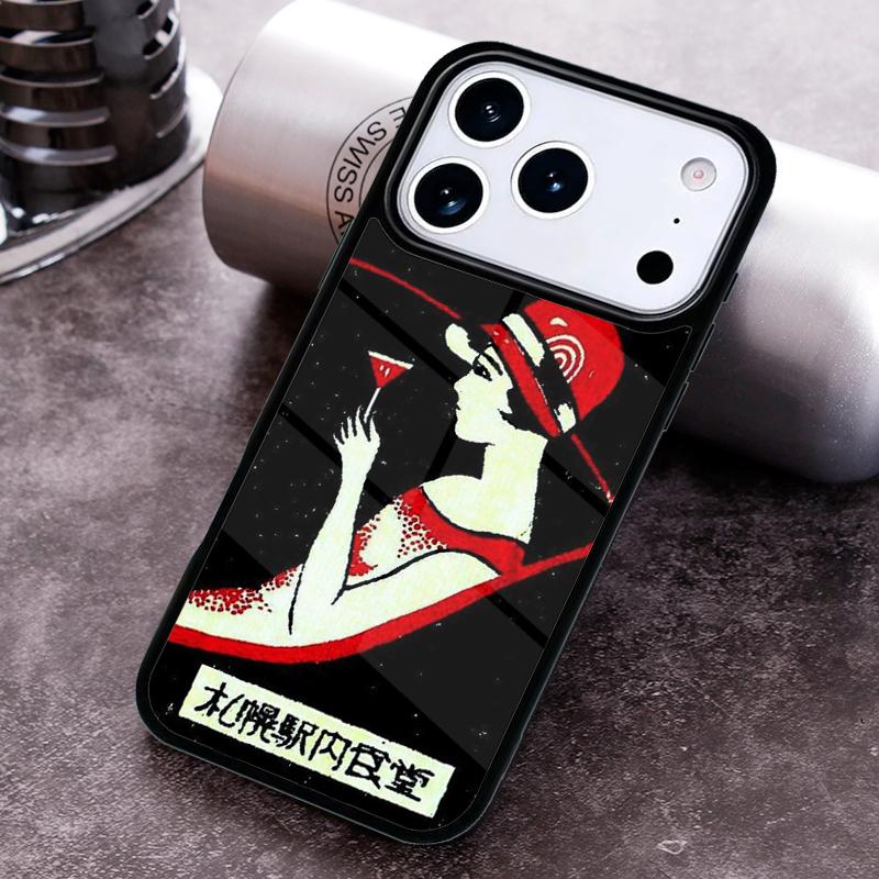 

Японская арт-чехол для телефона в стиле спичечного коробка для iPhone 17 16 15 Pro Max Air 14 13 12 11 Plus Ударопрочный чехол iPhone Air