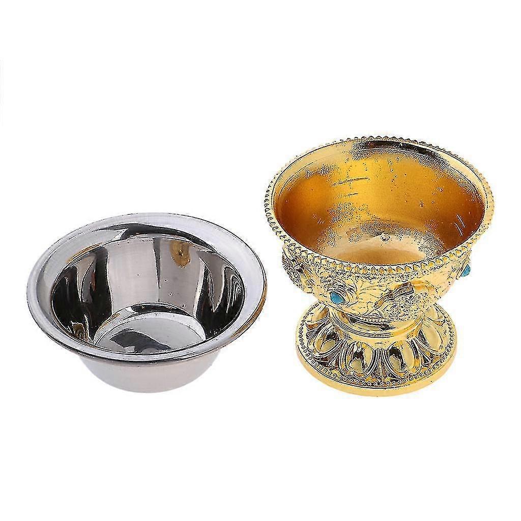 Alloy Fruit Bowl Buddhist Temple Decoration Religious Ceremonial Plate - PJ